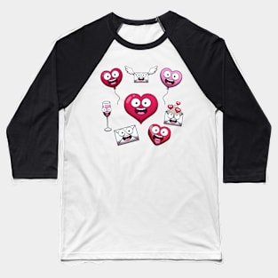 Cute Valentine’s Day Props Baseball T-Shirt